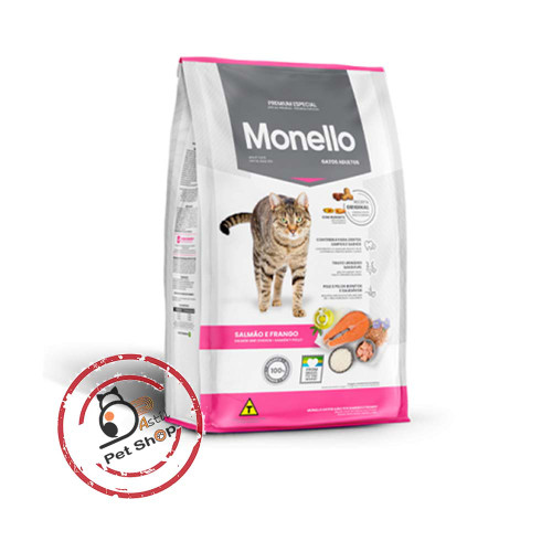 غذای خشک گربه مونلو با طعم سالمون - 15 کیلوگرمی- حاوی دانه های تشویقی